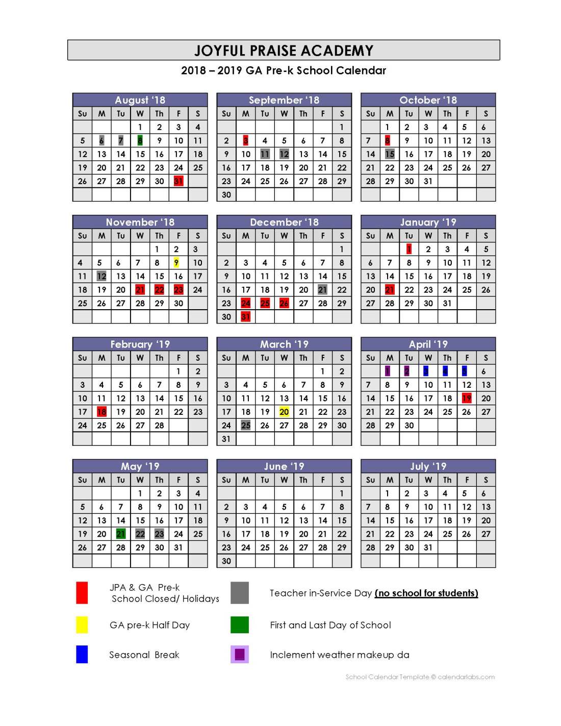 GA PREK 18-19 school calendar_Page_1
